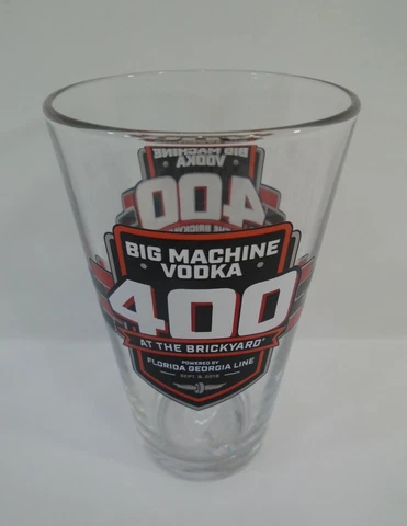 2019 Big Machine Vodka 400 At The Brickyard Event Collector Pint Ale Beer Glass Cover