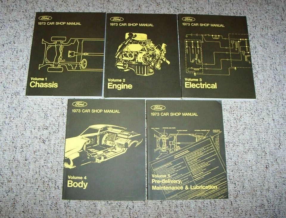 1973 Ford Custom Galaxie 500 LTD Country Squire Shop service Repair Manual Set - Image 1 of 1