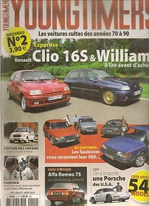 YOUNGTIMERS 2 RENAULT CLIO 16S & WILLIAMS SAAB 900 MERCEDES 500SL VISA II CHRONO - Imagen 1 de 2