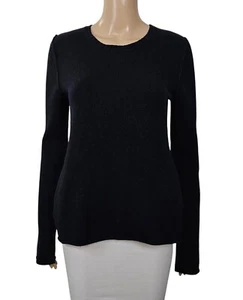 JAMES PERSE Navy Blue Cashmere Long Sleeve Sweater with Pockets 3 /L - Picture 1 of 8
