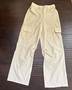 NWOT Princess Polly Tan Nylon Cargo Utility Pants Size US4 - Picture 1 of 9