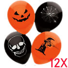 12X Pack of 180 Balloons Black Orange Spider Pumpkin Witch Skull Halloween Party