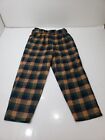 OAT New York Womens Pants High Rise Belted Straight Leg Plaid Multicolor Size L