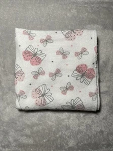 Swiggles Baby Empfangsdecke rosa grau Schmetterling Flanell Polka Dot Swaddle - Bild 1 von 4