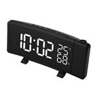 Digital Clock 3 Color Projection LED Switch Display Time Clock Temperature H XXL