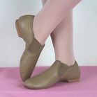 EllisBella Jazz shoe-New Tan split sole Jazz booties Narrow fiiting, Narrow Foot