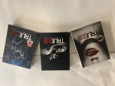 HBO True Blood series DVDs Seasons 1, 2, 3 complete boxed DVD sets - Image 1 of 2