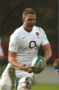 ENGLAND & NEWCASTLE FALCONS RUGBY UNION: GEORGE MERRICK SIGNED 6x4 PHOTO+COA - Picture 1 of 1