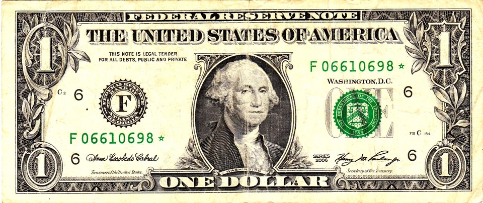 $1 2006 Short Run STAR NOTE (640000)  F06610698* - Image 1 of 1