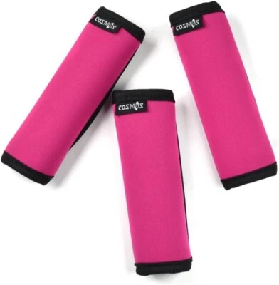 Pack of 3 PU Leather Luggage Handle Wrap Handle Grip Luggage Identifier for Trav - Image 1 of 4