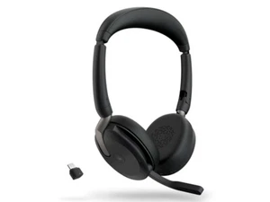 Jabra Evolve2 65 Flex USB-C UC Certified Stereo Bluetooth Headset with Link 380 - Picture 1 of 3