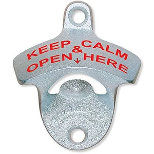 Wall Mount Bottle Opener (Keep Calm & Open Here) - Picture 1 of 1