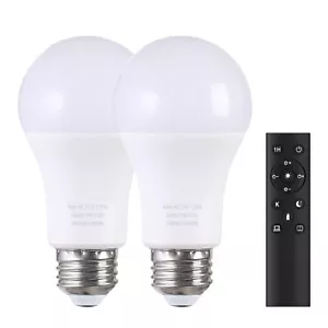 A19 Led Light Bulbs With Remote Control 800lm 9w 60w Equivalent Bulbsstepless - Picture 1 of 7