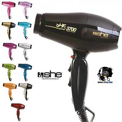SHE PHON 3700 PROFESSIONALE ASCIUGACAPELLI LEGGERO PARRUCCHIERE 2200W IONIC - Immagine 1 di 4
