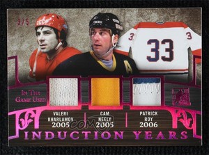 2017 Leaf ITG Used Induction Years Pink /5 Valeri Kharlamov Cam Neely #IY-33 HOF