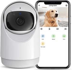 Pan Tilt Moving Wifi Smart Dome Camera, 360 Degree Indoor Wireless - Picture 1 of 6