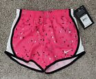 NIKE Dri Fit Girls Hot Pink/Black Lined Running Shorts size 6 M NEW W/tags