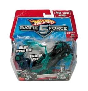 ๐ฅ 2009 Hot Wheels Battle Force 5 Zelix Vehicle ๐ Zemerik Driver โ Deluxe NEW - Picture 1 of 3