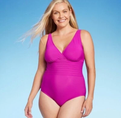 Traje de baño de una pieza rosa verde aguamarina para mujer talla 24 UPF 50 cobertura completa nuevo Foto 1 de 4