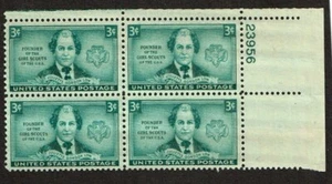 1948 U.S. Commem 3c GIRL SCOUTS Plt#Blk Sc#974 M/NH/OG Pristine^ - Picture 1 of 1