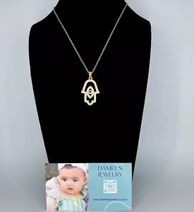Collana catena malocchio in argento sterling 925 immersa nella catena in oro 18 kt - Foto 1 di 1
