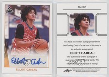 2021-22 Leaf Memories 1990 Base Auto Elliot Cadeau #BA-EC1 Auto