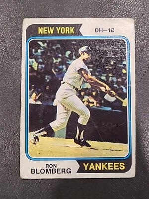 1974 Topps #117 Ron Blomberg VG New York Yankees - Image 1 of 4