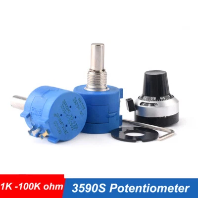 10 turn Potentiometer 3590S Wirewound Variable Precision multi-turn 1K -100K ohm - Image 1 of 4