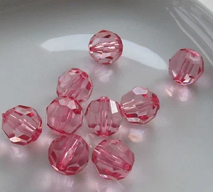 Jewellery Design Project Large 18mm Acrylic Pink Faceted Beads Bead Packs - Picture 1 of 2