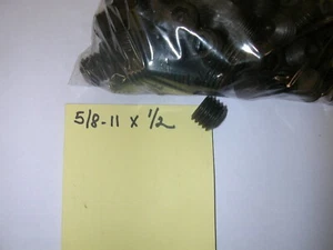 (QTY 25) 5/8-11 X 1/2  SOCKET HEAD SET SCREW  CUP POINT PACKAGE OF 25 - Picture 1 of 4