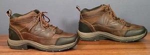 Mens Ariat Terrain Brown Leather Ankle Hiking Boots sz 7.5 EE - Picture 1 of 8