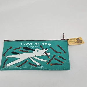 I Love My Dog - Zipper Pouch - Blue Q 95% Recycled Material (New) - Picture 1 of 6