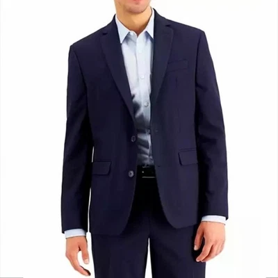 Hombres INC Calce Ajustado Azul Marino 2 Botones Blazer Chaqueta XL Preppy Ropa de Hombre Clásica NUEVO Foto 1 de 4
