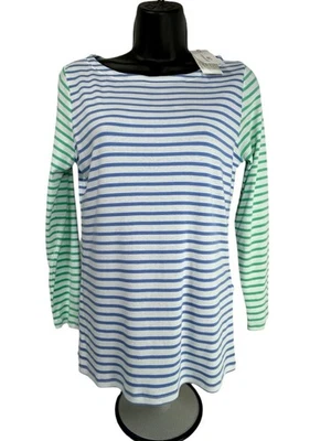 Camiseta VINEYARD VINES Cuello Barco Rayas Talla M Azul Verde Blanco Algodón Mezcla Modal Foto 1 de 4