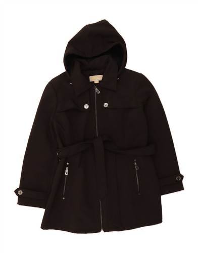 MICHAEL KORS trench donna con cappuccio UK 18 XL nero poliestere CV01