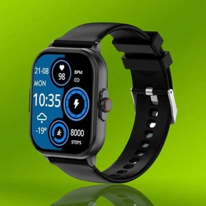 Knauermann Neo Eckig Plus Smartwatch Schwarz EKG Bluetooth Blutdruckmessung - Bild 1 von 1