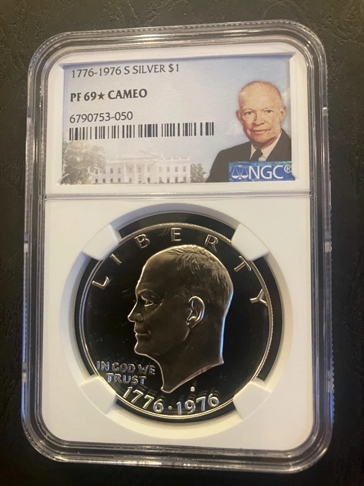 1976 S Eisenhower Ike Dollar SILVER -- $1 NGC PF69 STAR ✯  ✯ STAR Rare Proof ✯ ✯ - Image 1 of 4