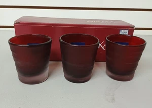 MIKASA SET 3 VOTIVI rosso design EKLO cy203 NATALE portacandele - Foto 1 di 9