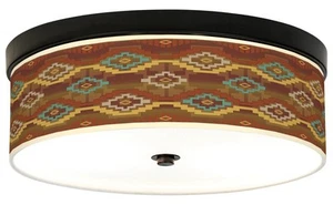 Giclee Gallery Southwest Sienna 14" Wide Bronze LED Ceiling Light - Picture 1 of 3