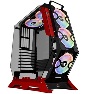 PC Case - ATX Tower Tempered Glass Gaming Computer Open Frame Case with 7 RG... - Picture 1 of 7