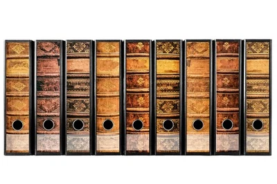 codiarts. 9 breite Ordnerrücken Aufkleber Deko alte Bücher Vintage - Bild 1 von 4