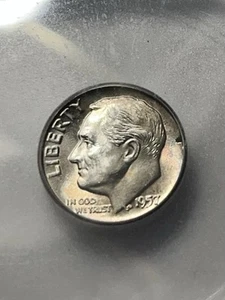 1957 10C Roosevelt Dime MS65 ICG ERROR Defective Planchet - Picture 1 of 4