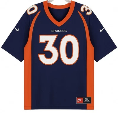✅ Camiseta deportiva de fútbol americano azul Nike de los Denver Broncos Terrell Davis vintage de la NFL para hombre XL 💯 Foto 1 de 4