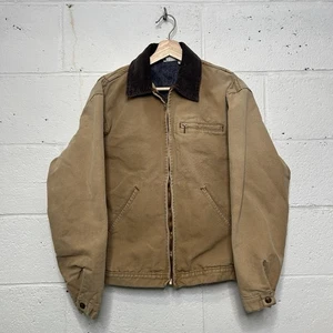 Vintage 90s Dickies Canvas Detroit Style Jacket “Tan” Men’s Small Worn - Picture 1 of 7