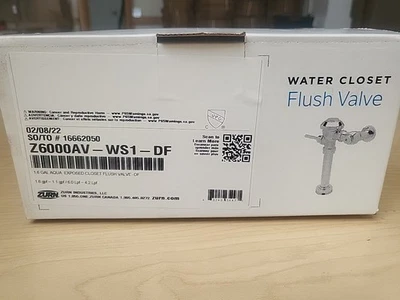 ZURN Z6000AV-WS1-DF 1.6 GPF Exposed, Closet Flush Valve, BRAND New - Image 1 of 3