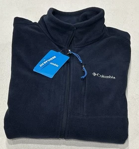 Columbia Men's Regular Fit Full Zip Fleece Jacket, Collegia Navy, Size M - Picture 1 of 3