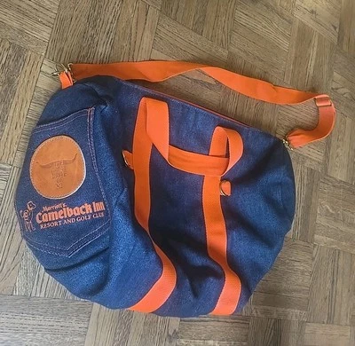 Vintage 1982 Marriot's Camelback Inn Denim Duffle Bag /  Gym Bag / Jean Bag NWOT - Image 1 of 4