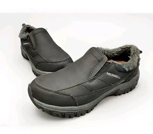 Merrell Endersy Thermo wasserdichte Mokassins Halbschuhe Damen 8 schwarze Lederschuhe  - Bild 1 von 15