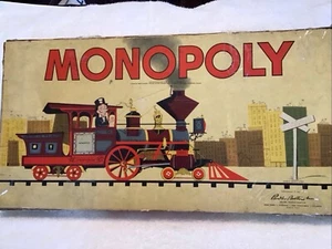 Vintage Monopoly Game From 1957. With some Wear And tear On Box But All Pieces - Picture 1 of 4