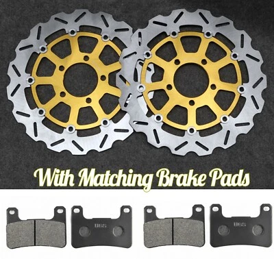 Rotores de disco de freno delanteros flotantes aptos para Suzuki GSXR600 GSX-R750 2004-2005 K4 K5 Foto 1 de 3